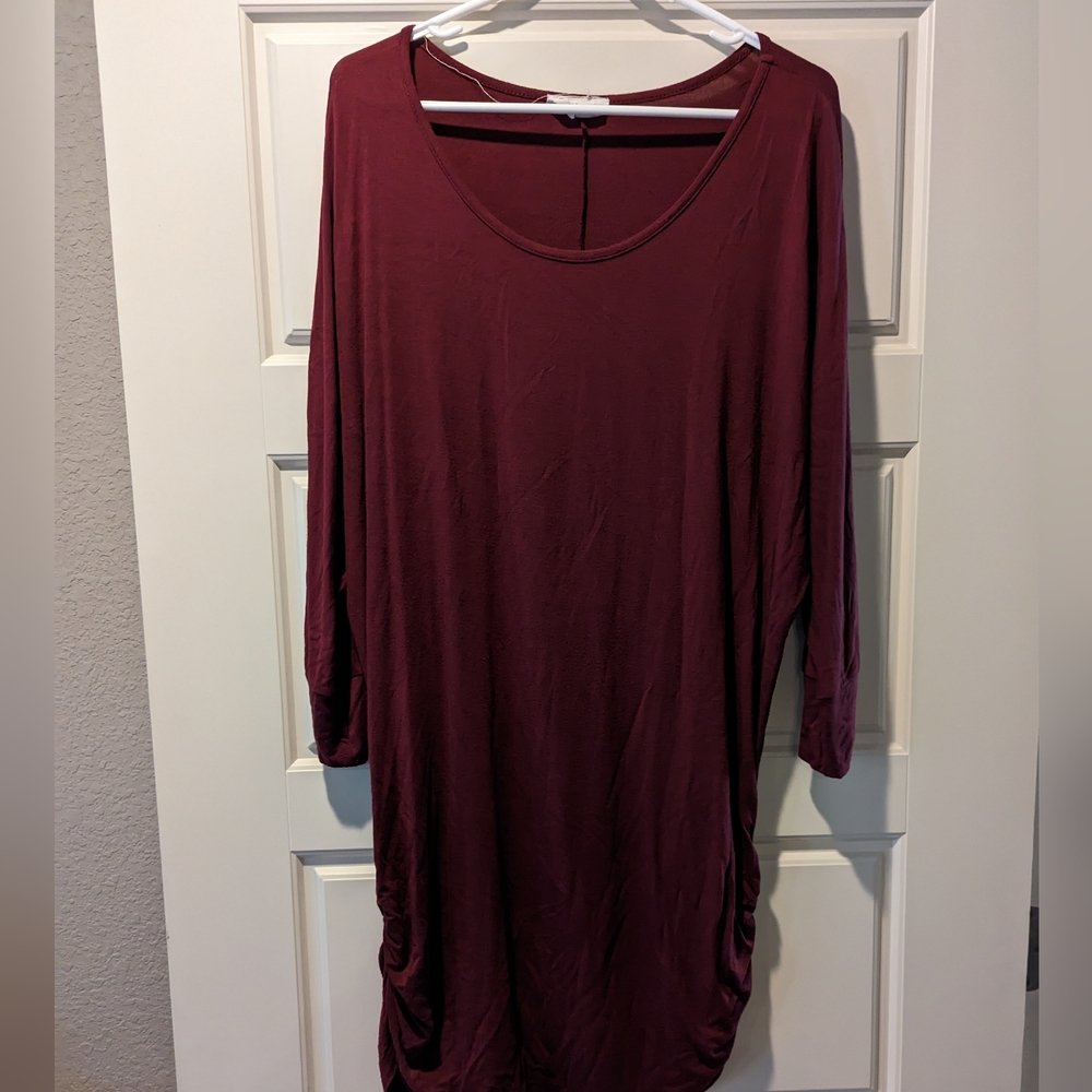 Ruched side tunic
